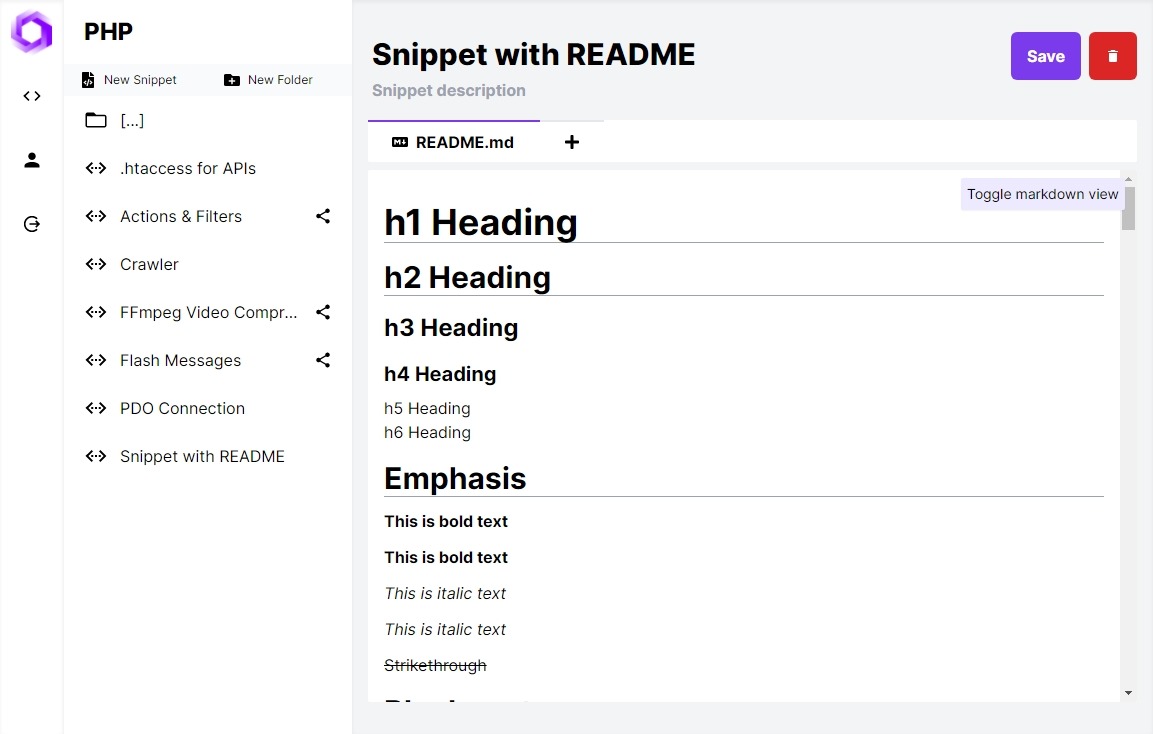 Snippet.Land | Share your code with your team